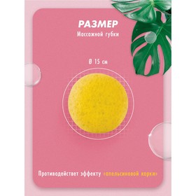 

Губка массажная полукруглая, МИКС