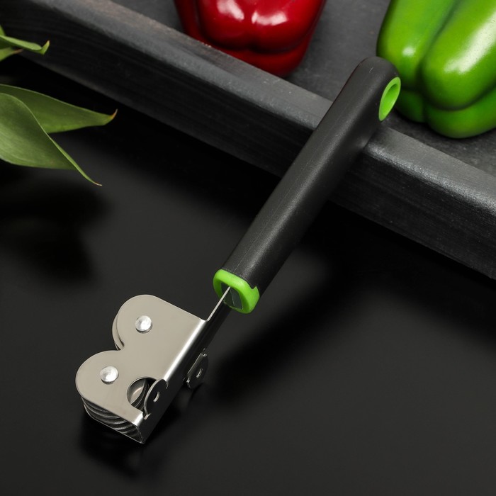Точилка для ножей Доляна Lime, 18,3×3,5 см, цвет чёрно-зелёный lime 19×5 5 см цвет чёрно зелёный