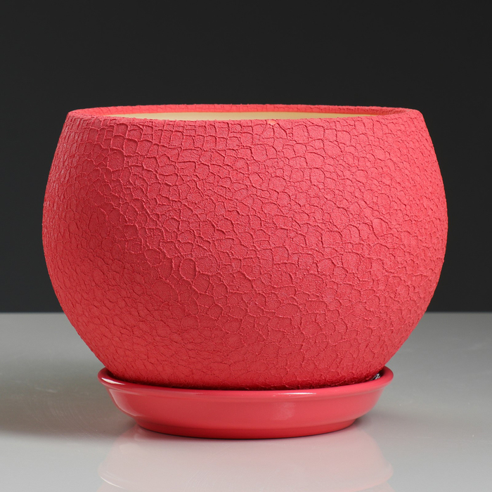 Кашпо "Шар" шёлк, розовое, 4,1 л