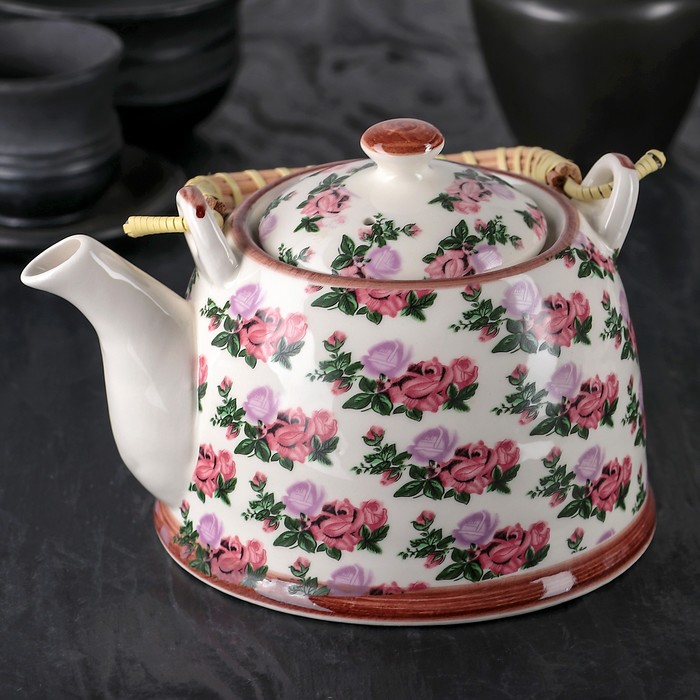 Чайник заварочный 900 мл "Розовый букет"