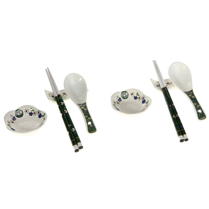 Набор для суши"Равновесие", 10 предметов, цвет зеленый