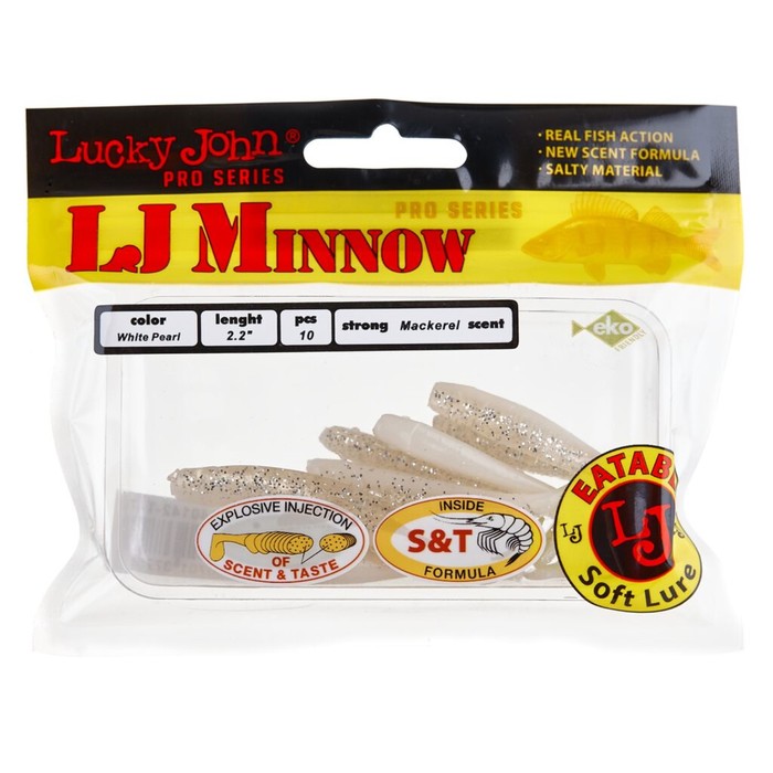 

Виброхвосты съедобные LJ Pro Series MINNOW 2.2in (05.60)/T47 10шт.