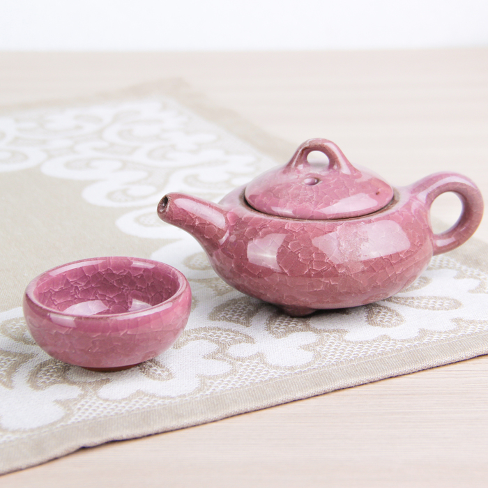 Набор для чайной церемонии "Лунный камень. Сирень", 7 предметов: чайник 150 мл, чашки 50 мл