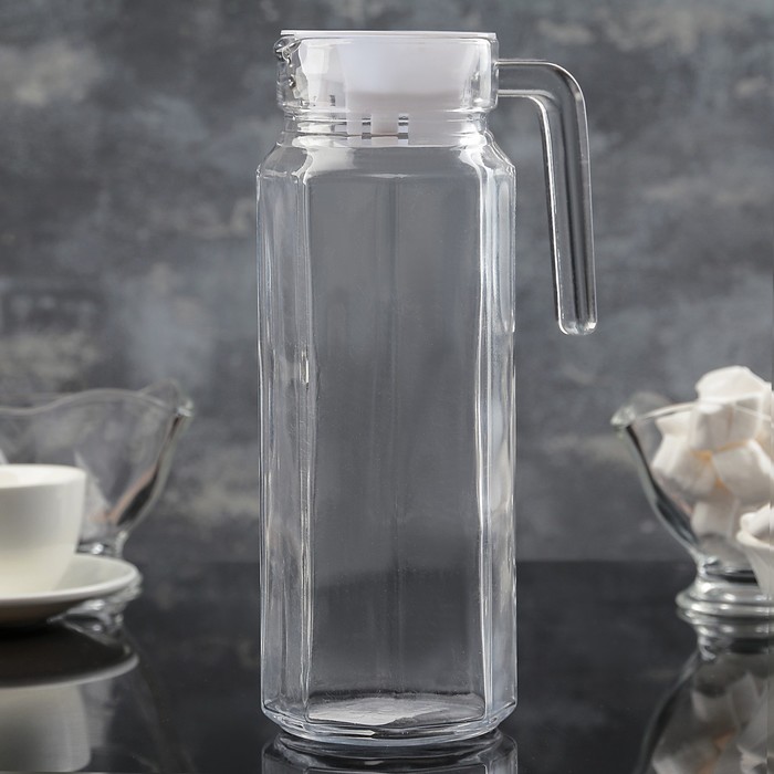 Графин с ручкой 1,2 л "Шестигранник"