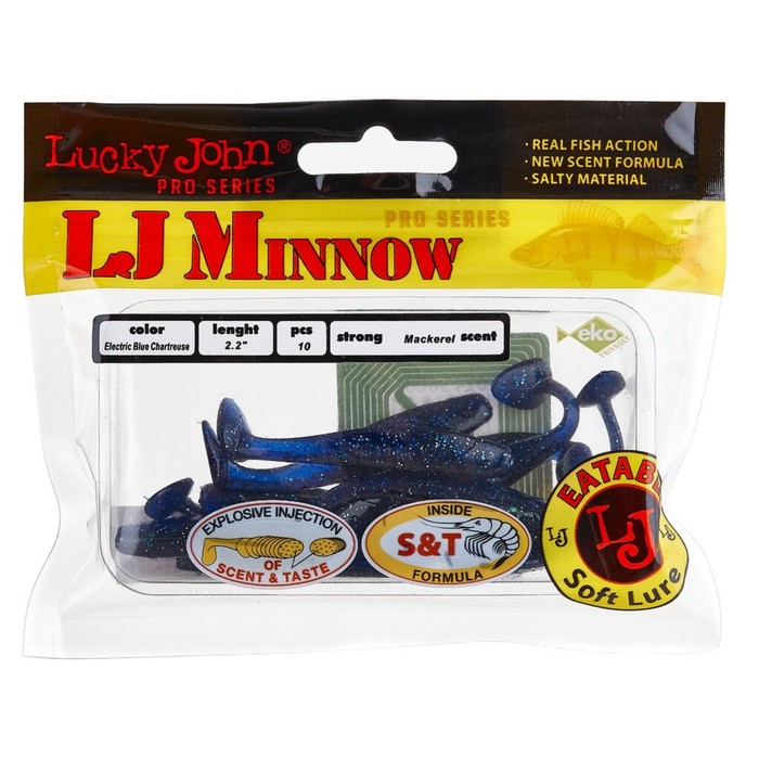 

Виброхвосты съедоб. искусст. LJ Pro Series MINNOW 2.2in (05.60)/T52 10шт.