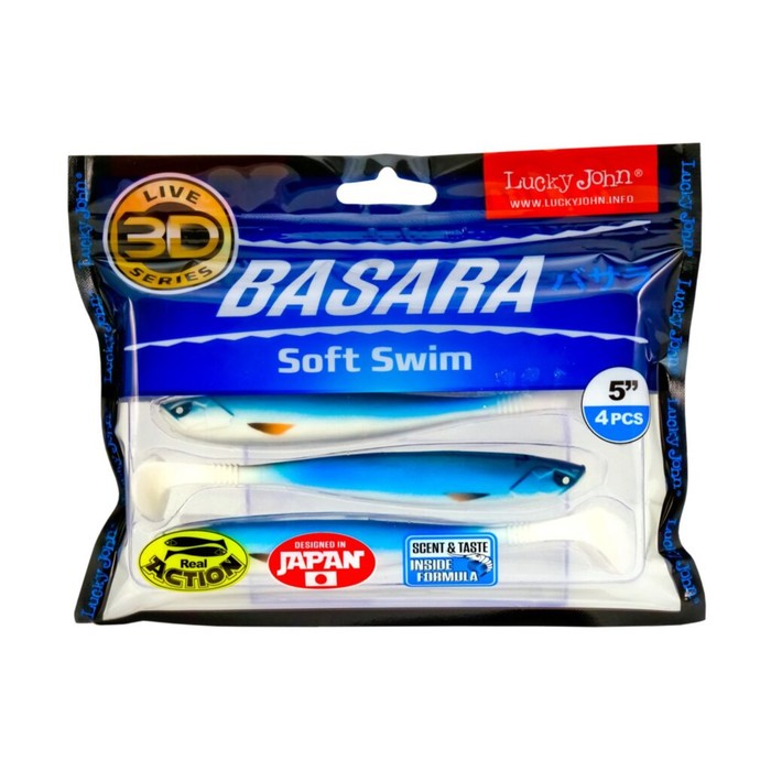 

Виброхвосты LJ Pro Series 3D BASARA SOFT SWIM 12,70/PG12 4шт.