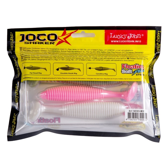 

Виброхвосты съедобные LJ Pro Series JOCO SHAKER 4.5in (11.43)/MIX 3шт.