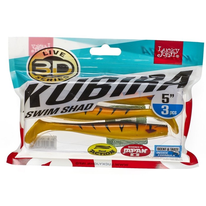 

Виброхвосты LJ 3D Series KUBIRA SWIM SHAD 5,0in (12,50)/PG08 3шт.