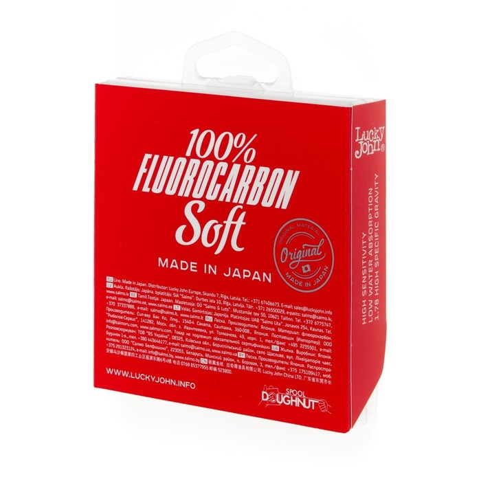 фото Леска монофильная lucky john fluorocarbon soft 100/018