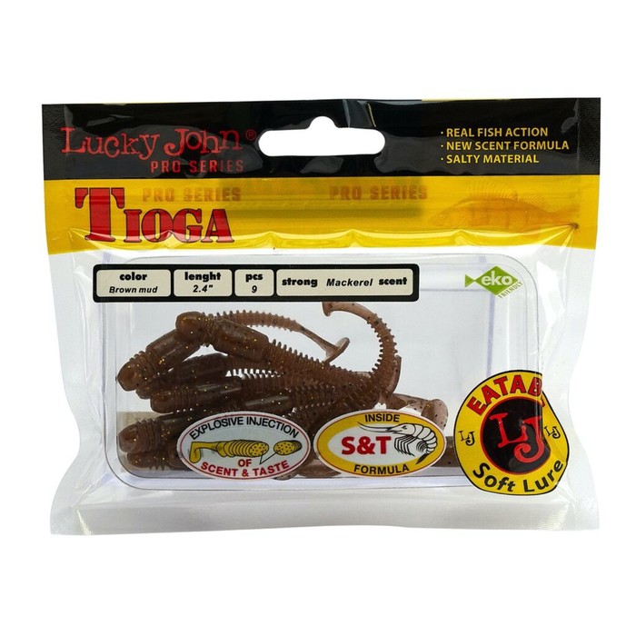 

Виброхвосты съедобные LJ Pro Series TIOGA 2.4in (06.20)/S07 9шт.