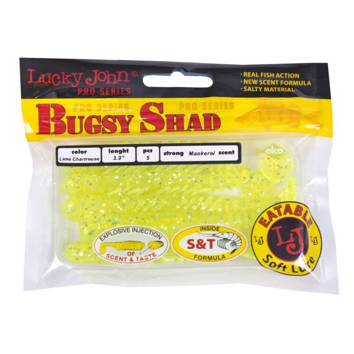 

Виброхвосты съедобные LJ Pro Series BUGSY SHAD 3.9in(10.00)/071 5шт.