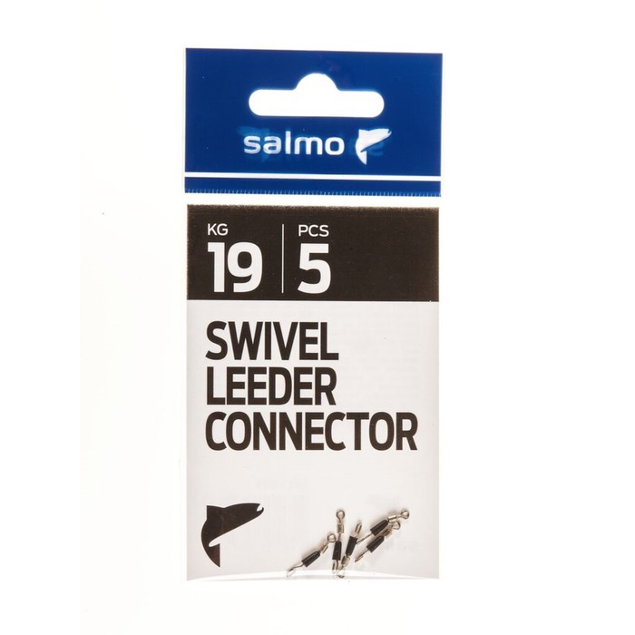 

Коннекторы для поводков с вертлюгом Salmo 19кг 5шт.