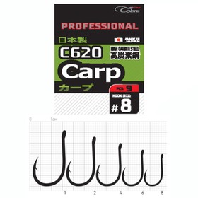 

Крючки Cobra Pro CARP сер.C620 разм.001 8шт.