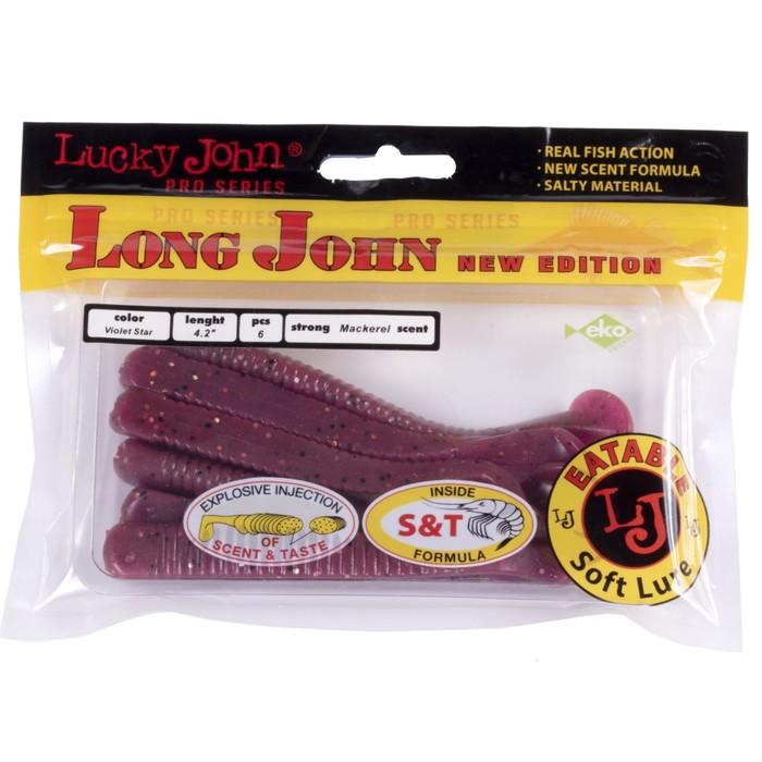 

Виброхвосты съедобные LJ Pro Series LONG JOHN 4.2in (10.70)/S26 6шт.