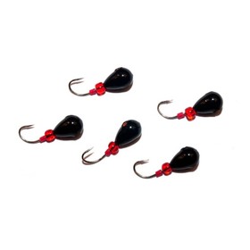 

Мормышка свинцовая КАПЛЯ черная с трубкой и бисером 4.5/3