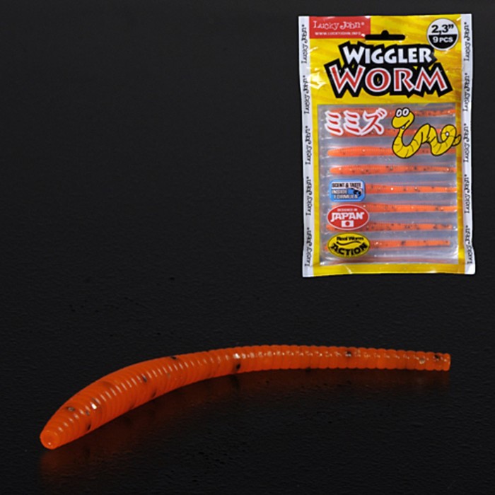 

Слаги съедобные искусственные LJ Pro Series WIGGLER WORM 05.84/036 9шт.