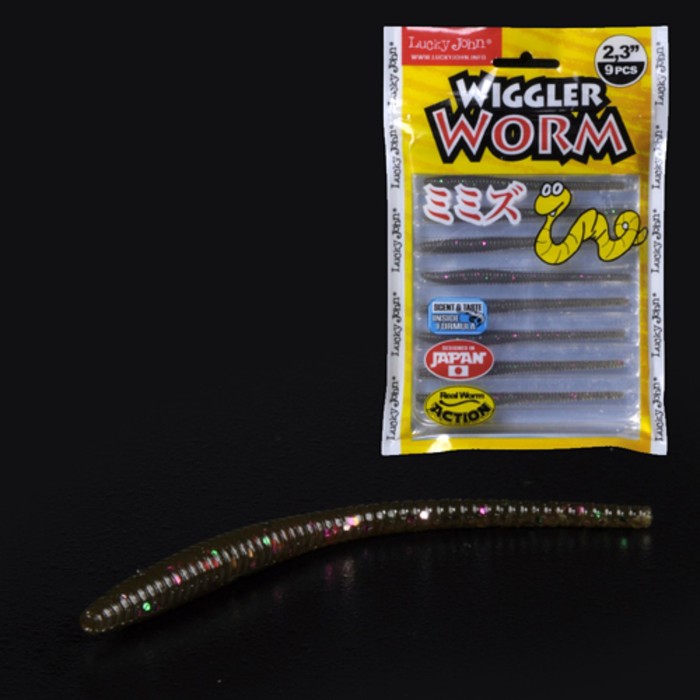 

Слаги съедобные искусственные LJ Pro Series WIGGLER WORM 05.84/S21 9шт.