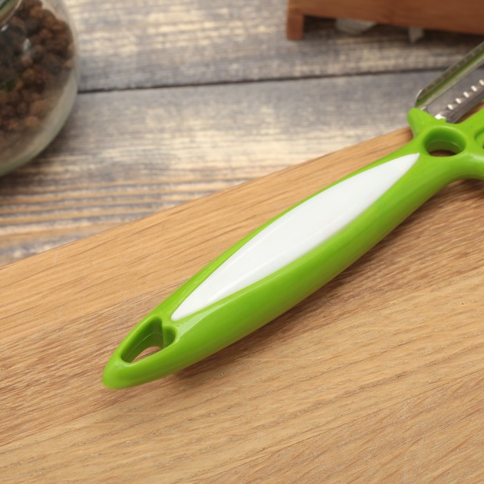 Овощечистка двойная 17 см "Радуга", цвета МИКС