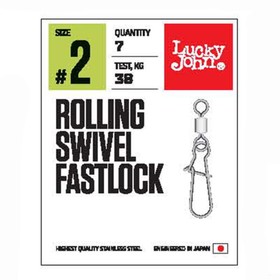 

Вертлюги c застеж. LJ Pro Series ROLLING SWIVEL FASTLOCK 008 10шт.