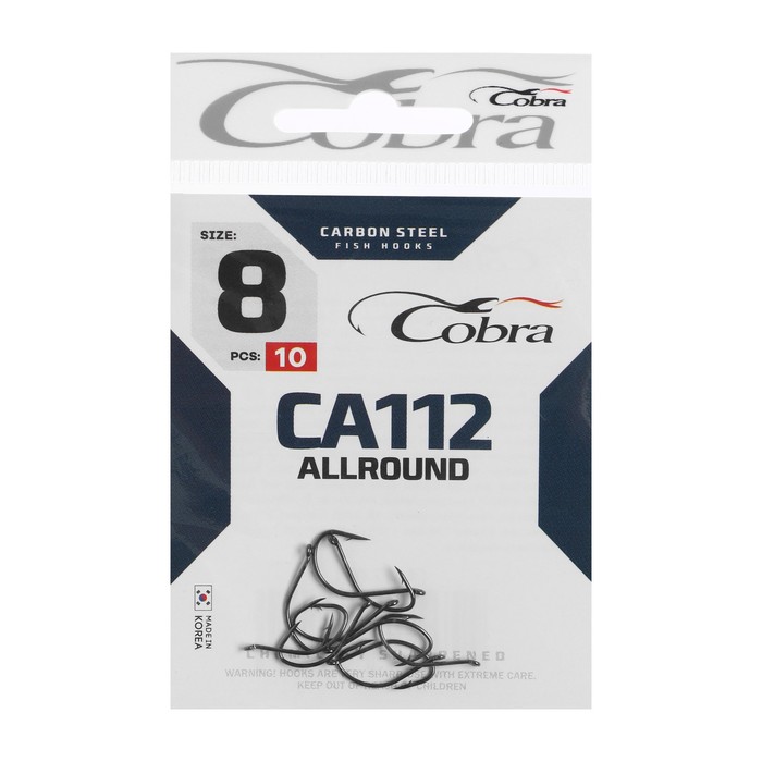 фото Крючки cobra allround, серия ca112, № 08, 10 шт.