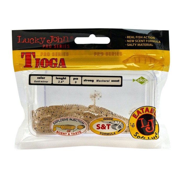 

Виброхвосты съедобные LJ Pro Series TIOGA 2.4in (06.20)/S10 9шт.