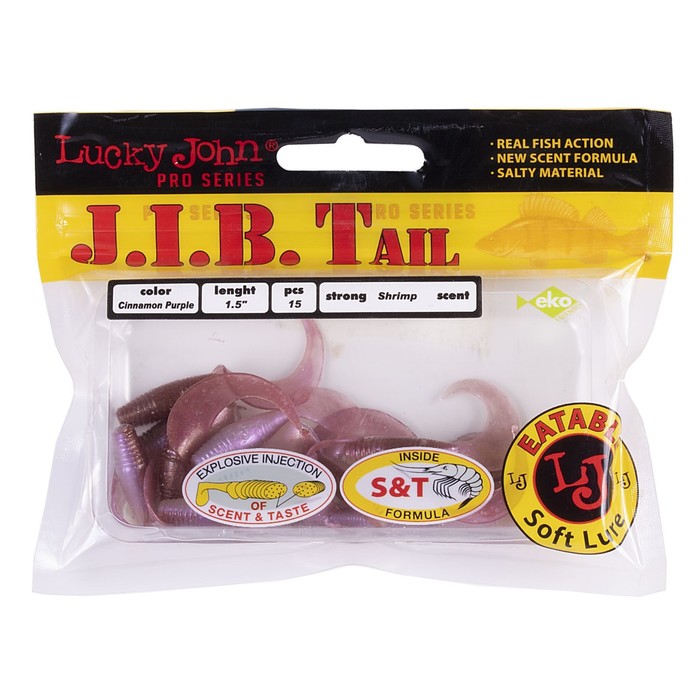 

Твистеры съедобные LJ Pro Series J.I.B TAIL 1.5in (03.80)/T43 15шт.