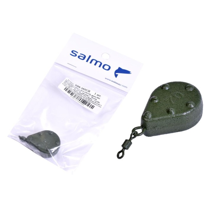 фото Грузило salmo с вертл. bun swivel green 060г