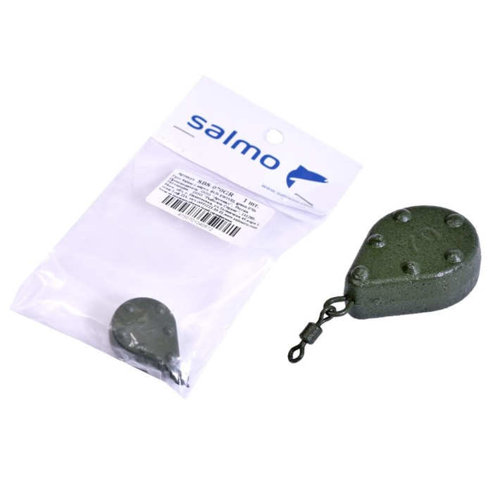 

Грузило Salmo с вертл. BUN SWIVEL green 070г