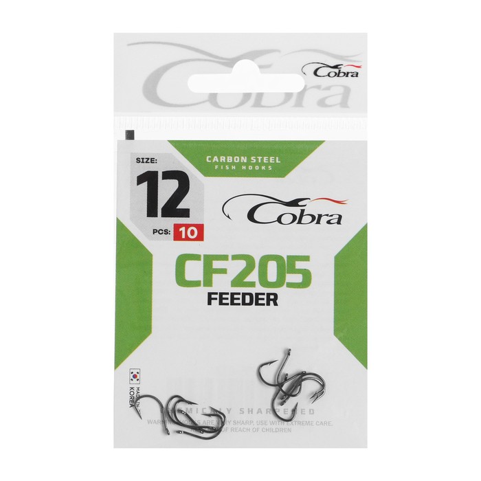 фото Крючки cobra feeder, серия cf205, № 012, 10 шт.