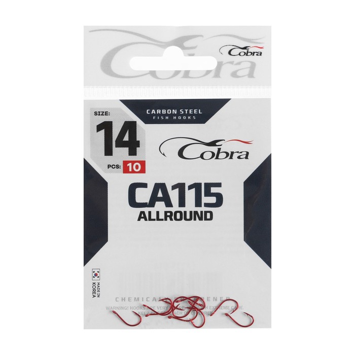 фото Крючки cobra allround, серия ca115, № 14, 10 шт.