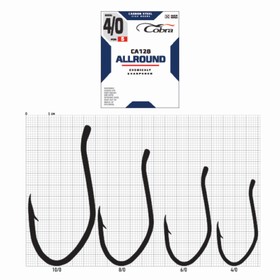 

Крючки Cobra ALLROUND сер. CA128 разм. 008/0 3шт.