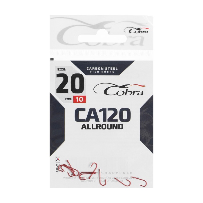 фото Крючки cobra allround, серия ca120, № 20, 10 шт.