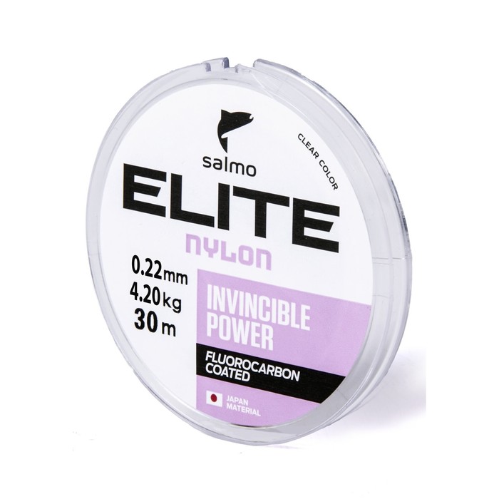 фото Леска монофильная salmo elite fluoro coated nylon, диаметр 0.22 мм, тест 4.2 кг, 30 м