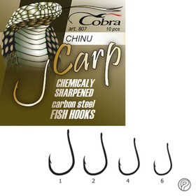 

Крючки Cobra CARP CHINU сер.807NSB разм.001 10шт.