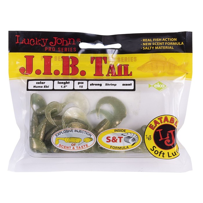 

Твистеры съедобные LJ Pro Series J.I.B TAIL 1.5in (03.80)/T11 15шт.