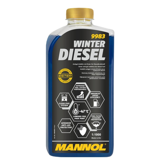 фото Антигель для диз. топлива зимний winter diesel 6721, 250мл mannol