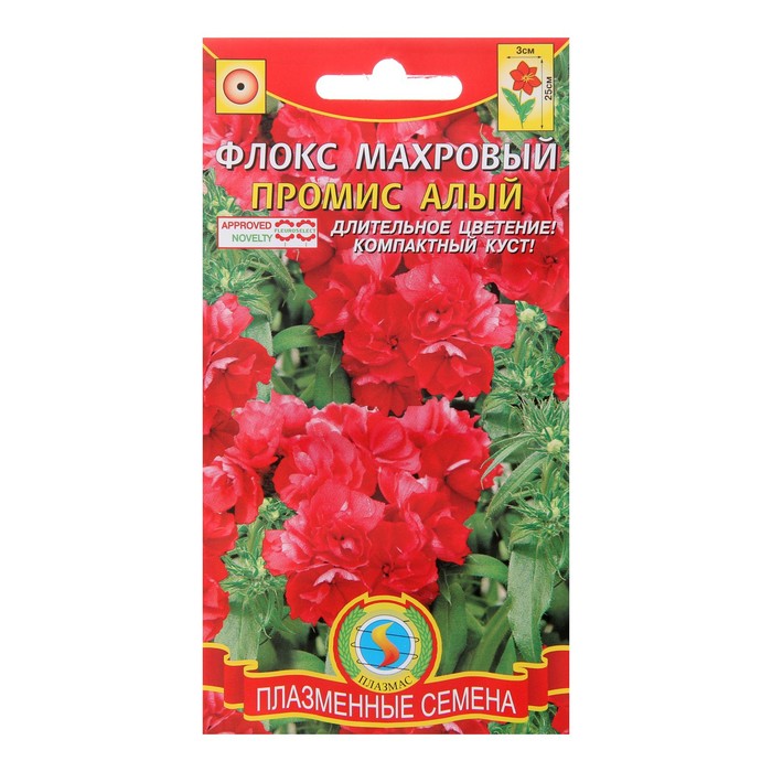 

Семена цветов Флокс махровый "Промис Алый" , 5 шт