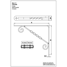 

Кронштейн декоративный, 200 × 150 × 20 мм, сталь, цвет чёрный матовый