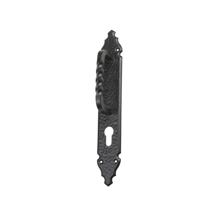 Ручка-скоба для врезного замка, 280 × 44 × 46 мм, сталь, ручка из ЦАМ, цвет чёрный матовый