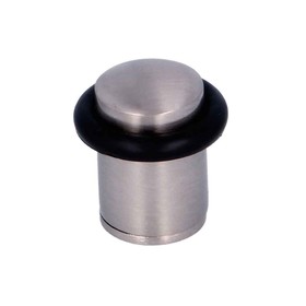 

Стопор дверной, 25 × 25 × 30 мм, ЦАМ, никель с чёрной резинкой