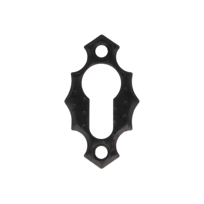 Накладка декоративная под евроцилиндр, 64 × 34 × 3.5 мм, сталь, цвет чёрный матовый