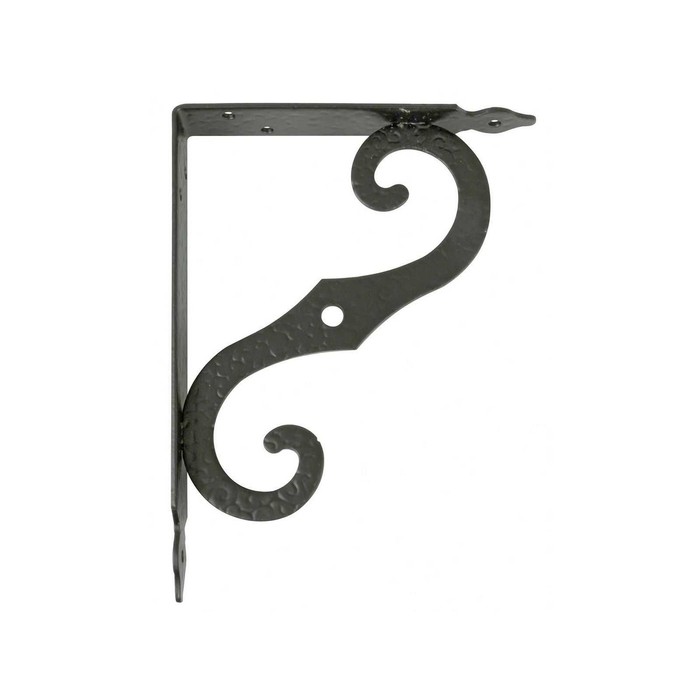 Кронштейн декоративный, 150 × 115 × 19.5 мм, сталь, цвет чёрный матовый