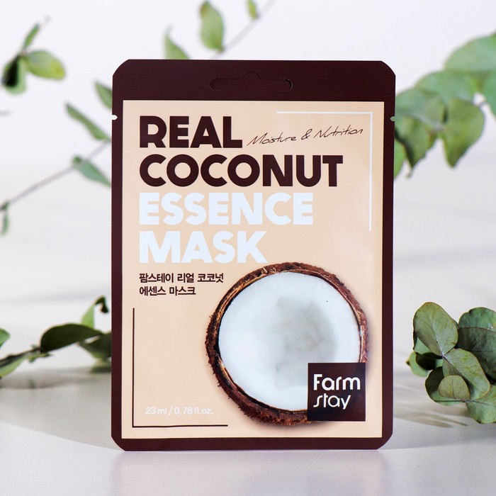 фото Тканевая маска для лица farmstay, с экстрактом кокосом,набор 5 шт