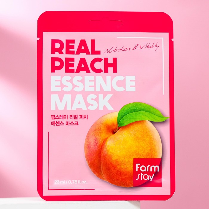 фото Тканевая маска для лица farmstay, с экстрактом персика,набор 5 шт