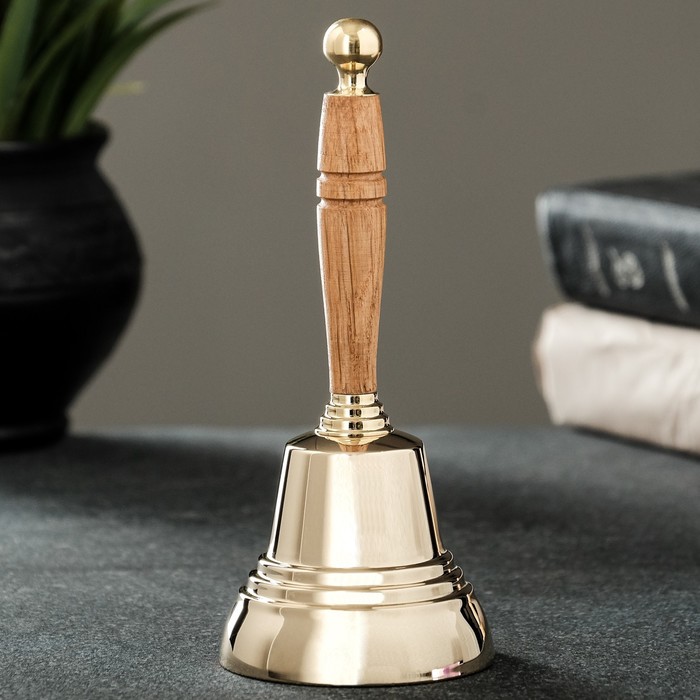 Валдайский колокольчик с деревянной ручкой, d - 7 см цена и фото