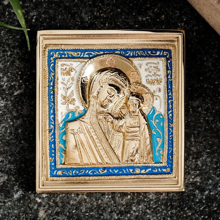 Икона Богородица Казанская 5,2х6 см