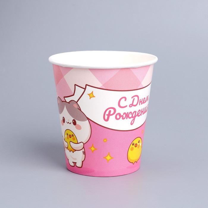 

Стакан бумажный «Кавайные зверушки», 250 мл, 6 шт.