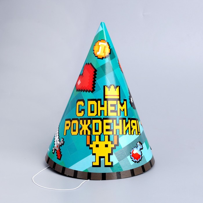 

Колпак бумажный «С Днем Рождения!», 6 шт.