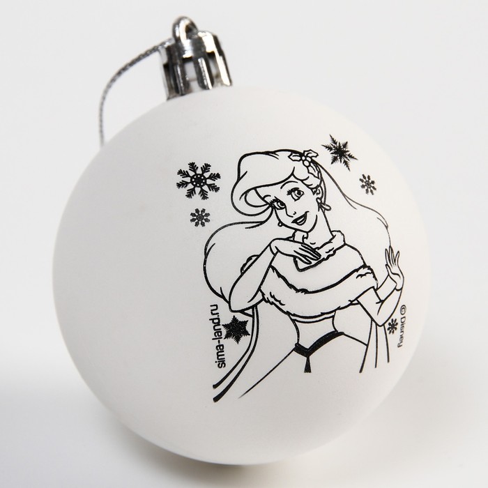 фото Набор для творчества новогодний шар принцессы: ариэль, размер шара 5,5 см disney