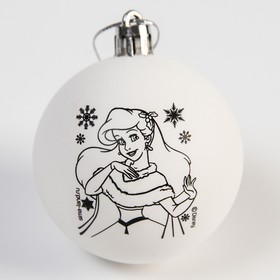 Новогодний шар для декорирования, Принцессы: Ариэль, размер шара 5,5 см Ош